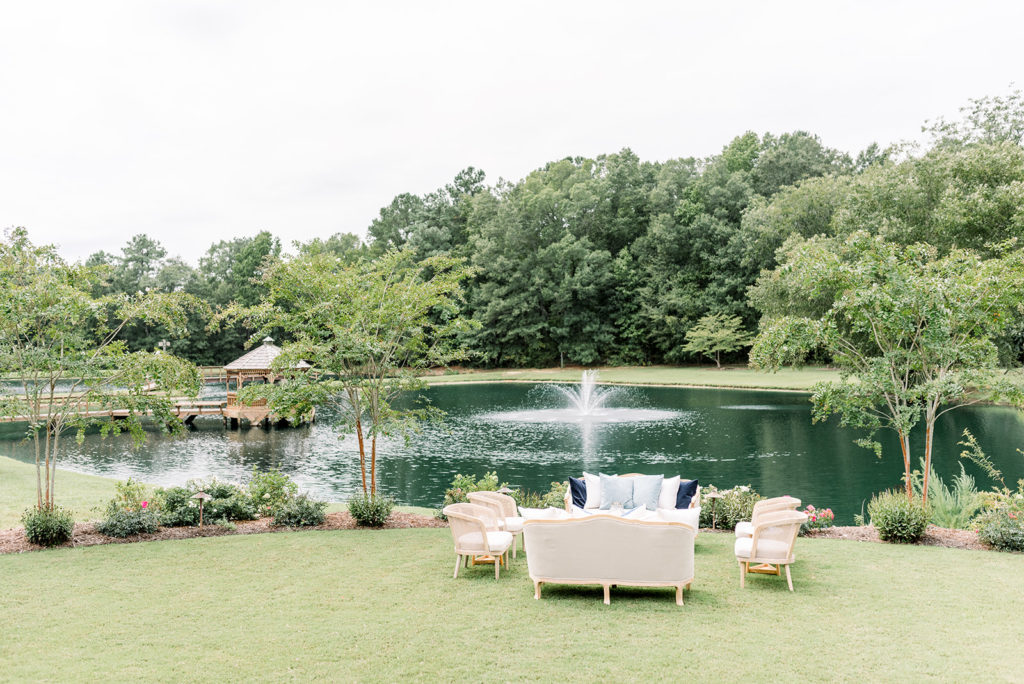 Lakeside destination wedding in Raleigh NC at Walnut Hill.